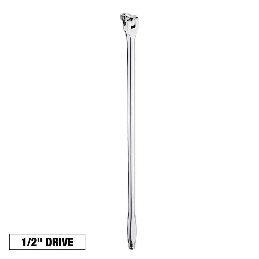 Milwaukee 1/2 in. Drive 24 in. Breaker Bar, Chrome-Plated Pivoting Head (48-22-9013)