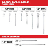 Milwaukee 1/2 in. Drive 24 in. Breaker Bar, Chrome-Plated Pivoting Head (48-22-9013)