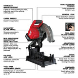 Milwaukee M18 FUEL 18-Volt Lithium-Ion Brushless Cordless 14 in. Abrasive Cut-Off Saw Kit with One 12.0Ah Battery