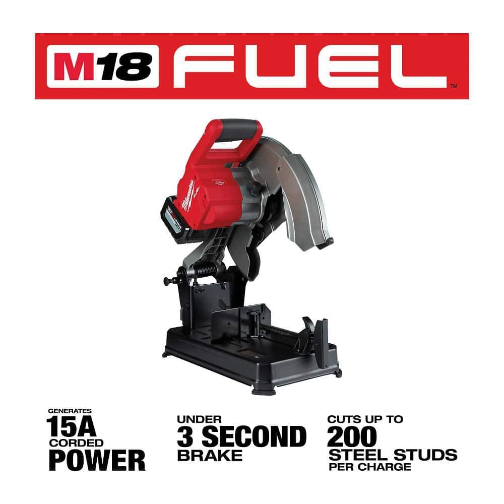 Milwaukee M18 FUEL 18-Volt Lithium-Ion Brushless Cordless 14 in. Abrasive Cut-Off Saw Kit with One 12.0Ah Battery