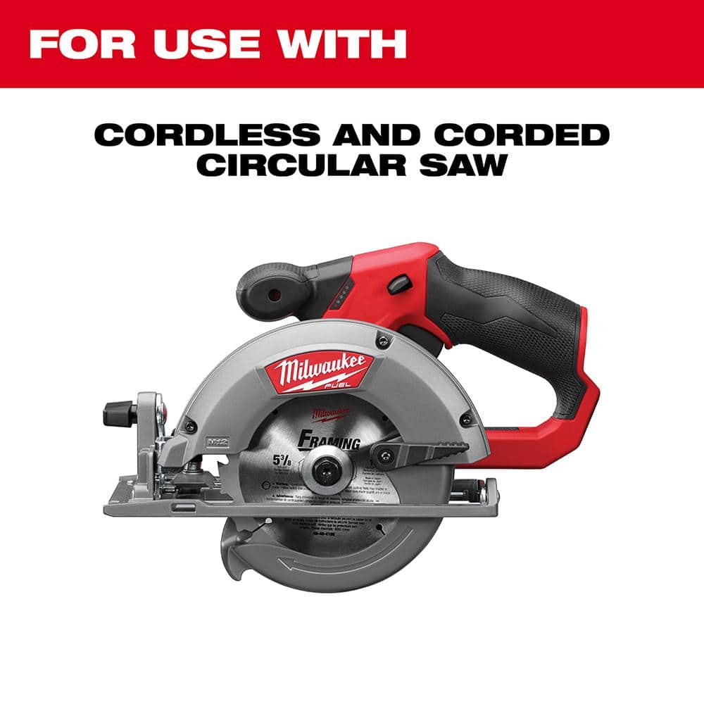 Milwaukee 6-1/2 in. x 24-Tooth Carbide Framing Circular Saw Blade (2-Pack)