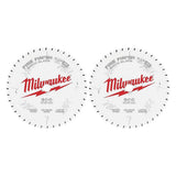 Milwaukee 6-1/2 in. Fine Finish Circular Saw Blade, 40-Tooth (2-Pack)
