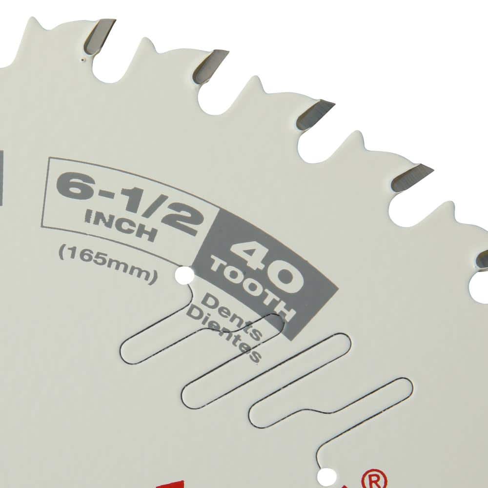 Milwaukee 6-1/2 in. Fine Finish Circular Saw Blade, 40-Tooth (2-Pack)