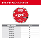 Milwaukee 9 in. Ultra Segmented General Purpose Diamond Blade, 7/8 in.–5/8 in. Arbor, 6,790 RPM