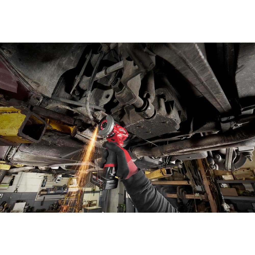 Milwaukee M12 FUEL 12-Volt 3 in. Lithium-Ion Brushless Cordless Cut-Off Saw Kit with M12 3/8 in. Ratchet