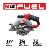 Milwaukee M12 FUEL 12-Volt Brushless 5-3/8 in. Cordless Circular Saw with 4.0Ah M12 Battery