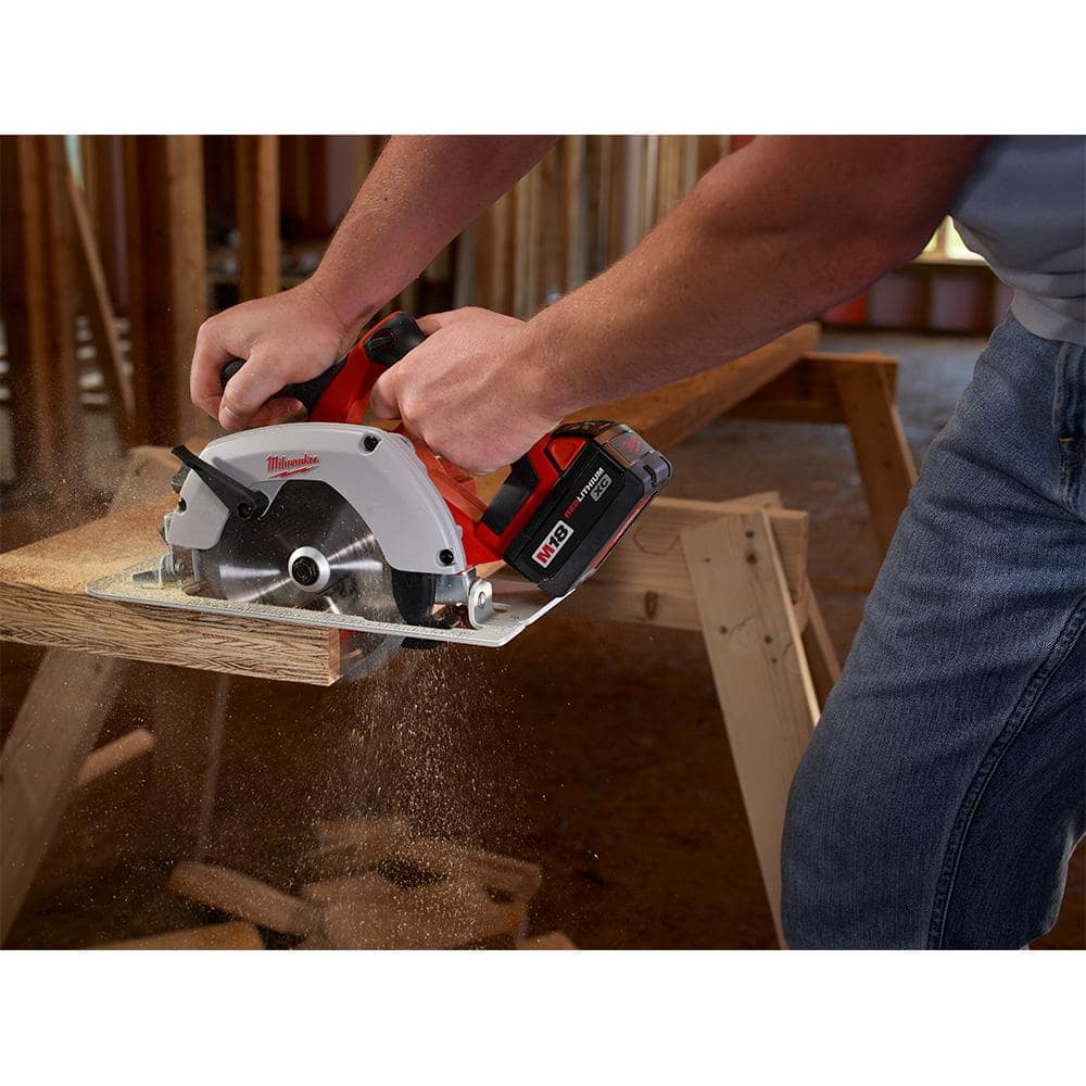 Milwaukee M18 18V Lithium‑Ion Cordless 6‑1/2 in. Circular Saw with M18 5 in. Random Orbit Sander