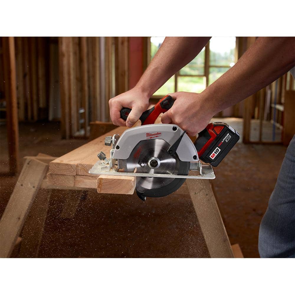 Milwaukee M18 18V Lithium‑Ion Cordless 6‑1/2 in. Circular Saw with M18 5 in. Random Orbit Sander