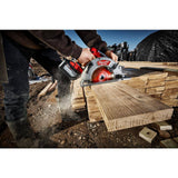 Milwaukee M18 FUEL 18V Brushless Cordless 7-1/4 in. Circular Saw Kit with 12.0Ah Battery, Rapid Charger and Bag