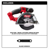 Milwaukee M18 FUEL 18-Volt Brushless Cordless Metal-Cutting Circular Saw, 5-3/8 in (Tool-Only) with 30T Metal Saw Blade