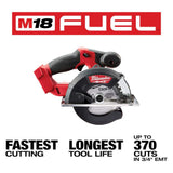 Milwaukee M18 FUEL 18V Brushless Cordless Metal-Cutting Circular Saw Kit, 5-3/8 in., with (2) 5.0Ah Batteries & Charger