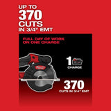 Milwaukee M18 FUEL 18-Volt Lithium-Ion Brushless Cordless 5-3/8 in. Metal Cutting Circular Saw Kit with Extra Blade