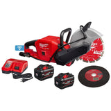Milwaukee M18 FUEL ONE-KEY 18V Brushless Cordless 9 in. Cut-Off Saw Kit with (2) 12.0Ah Batteries, Rapid Charger & 100 ft. Bold Line Chalk Reel