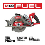 Milwaukee M18 FUEL 18V Lithium-Ion Cordless 7-1/4 in. Rear Handle Circular Saw with 30-Degree Framing Nailer (2-Tool)