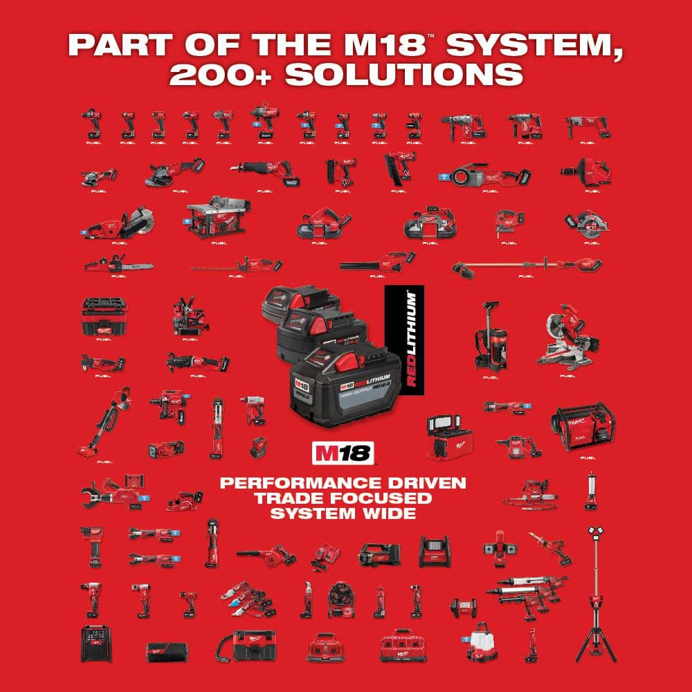 Milwaukee M18 FUEL 18V Lithium-Ion Cordless 7-1/4 in. Rear Handle Circular Saw with M18 REDLITHIUM FORGE HD 12.0 Ah Battery