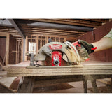 Milwaukee M18 FUEL 18V Lithium-Ion Cordless 7-1/4 in. Rear Handle Circular Saw with M18 REDLITHIUM FORGE HD 12.0 Ah Battery