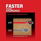 Milwaukee M18 FUEL 18V Lithium-Ion Cordless 7-1/4 in. Rear Handle Circular Saw with M18 REDLITHIUM FORGE HD 12.0 Ah Battery