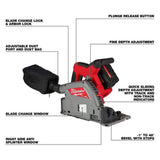 Milwaukee M18 FUEL 18V Lithium‑Ion Brushless Cordless 6-1/2 in. Plunge Track Saw Kit with 55 in. Guide Rail & Track Clamps