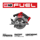 Milwaukee M18 FUEL 18V Brushless Cordless 6-1/2 in. Circular Saw Kit with 5.0Ah Battery, Charger and Tool Bag