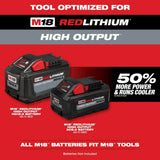 Milwaukee M18 FUEL 14 in. Top Handle 18V Lithium-Ion Brushless Cordless Chainsaw w/Blower Kit, 8.0 Ah Battery, Rapid Charger