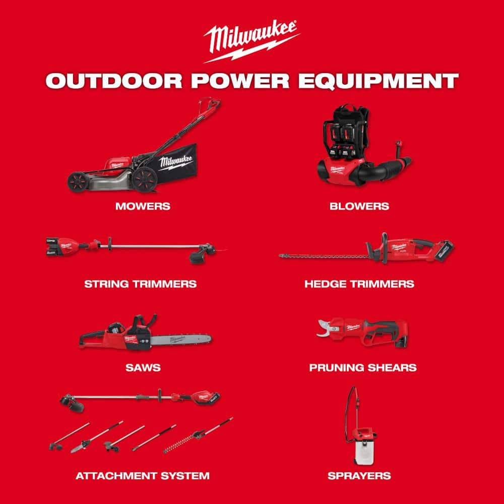Milwaukee M18 FUEL 14 in. Top Handle 18V Lithium-Ion Brushless Cordless Chainsaw w/Blower Kit, 8.0 Ah Battery, Rapid Charger