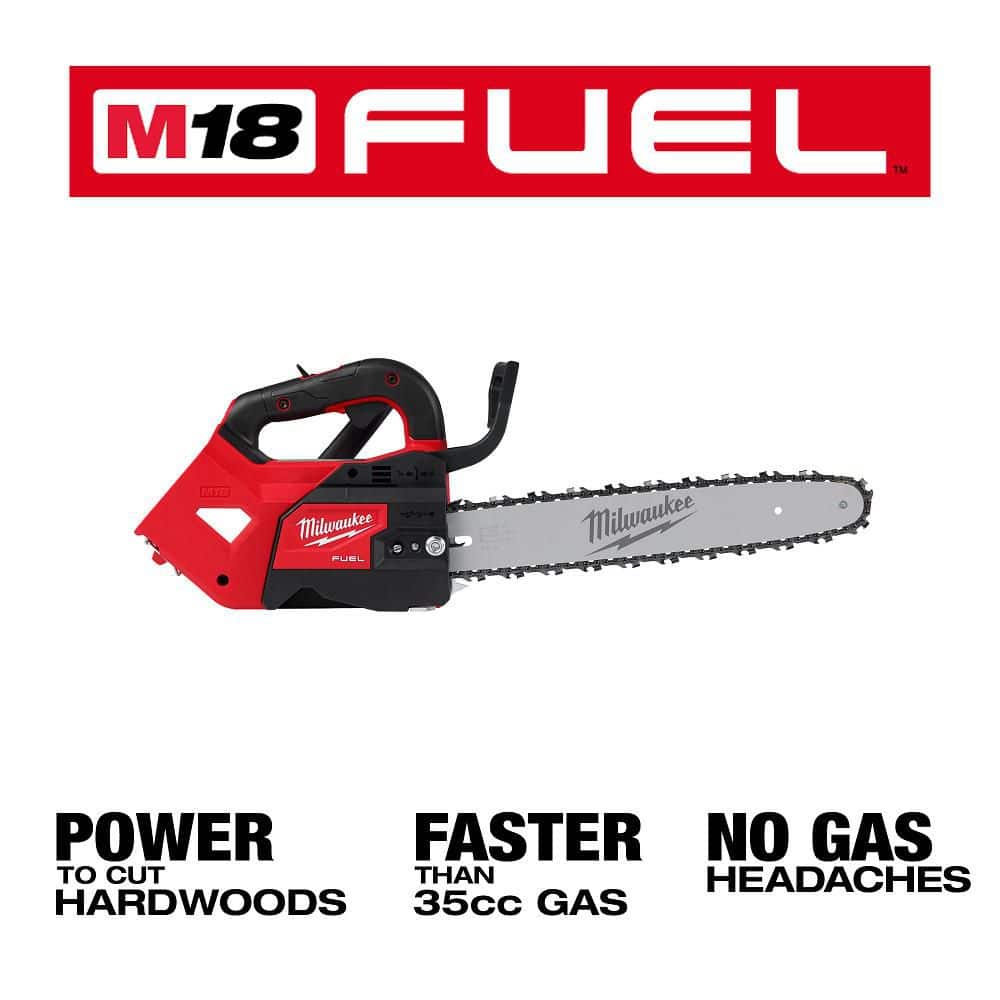 Milwaukee M18 FUEL 14 in. Top Handle 18V Lithium-Ion Brushless Cordless Chainsaw (Tool Only) with 14 in. Chain