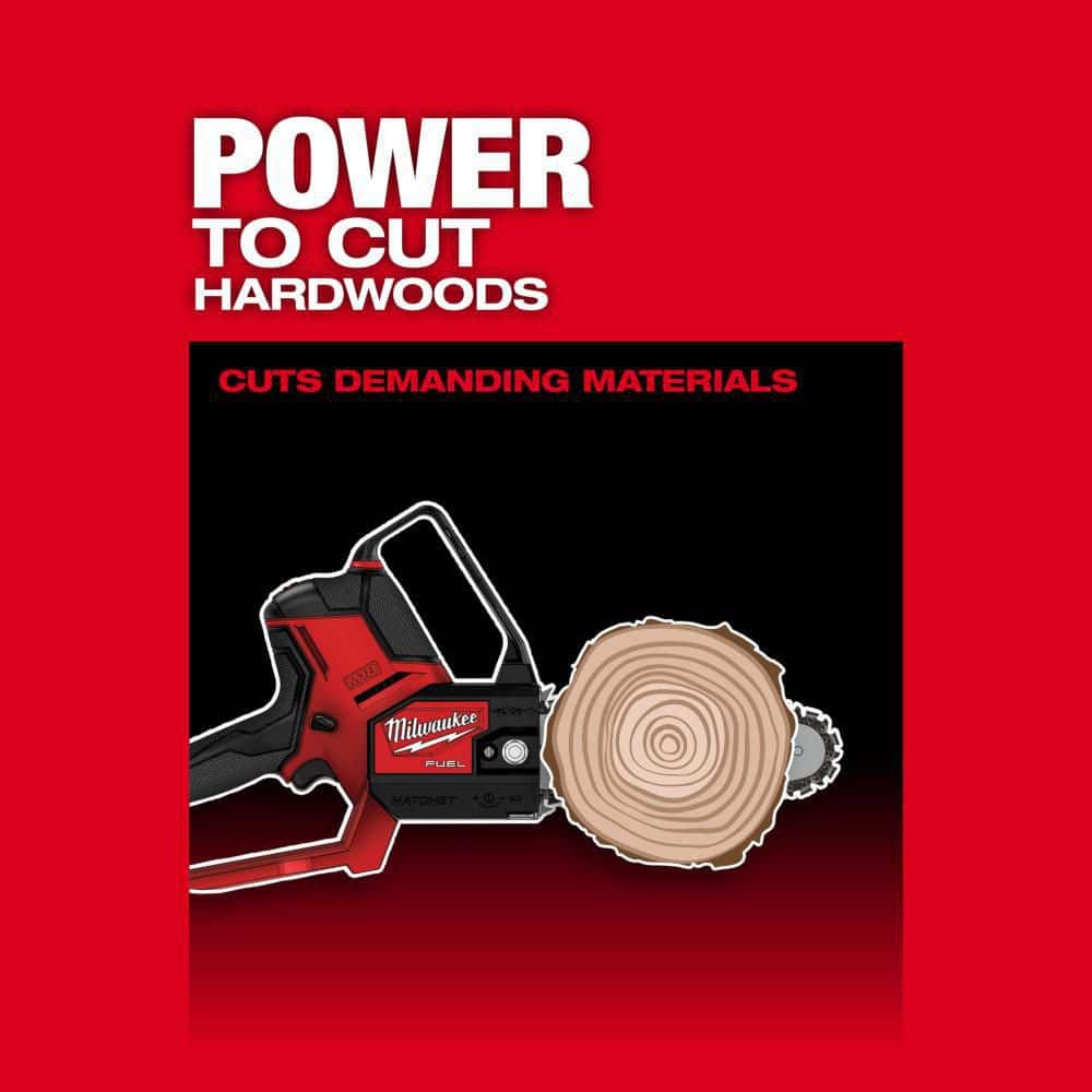 Milwaukee M18 FUEL 8 in. 18V Lithium-Ion Brushless Cordless HATCHET Pruning Chainsaw (Tool-Only) with Two 8 in. Saw Chains
