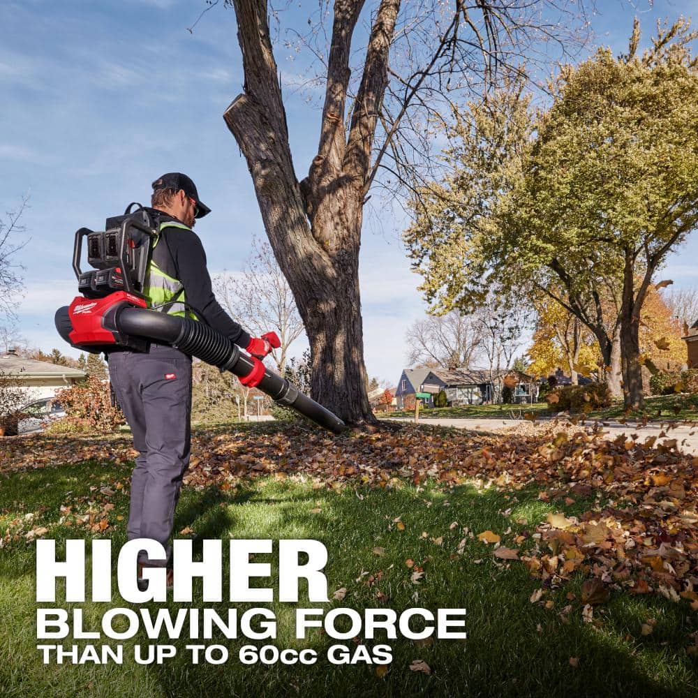 Milwaukee M18 FUEL 155 MPH 650 CFM Brushless Cordless Backpack Blower with Batteries and Charger