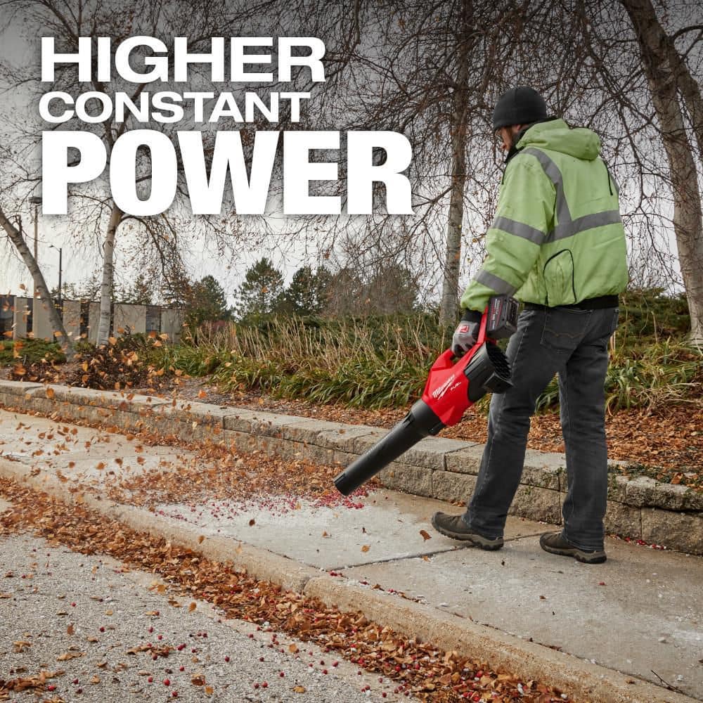 Milwaukee M18 FUEL 18V 120 MPH 500 CFM Brushless Cordless Leaf Blower w/ (1) M18 High Output 6.0Ah Battery & (2) 5.0Ah Batteries