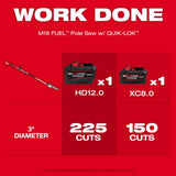 Milwaukee M18 FUEL 10" Brushless Cordless Pole Saw with QUIK-LOK Attachment Capability, Tool-Only