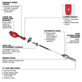 Milwaukee M18 FUEL 10 in. Brushless Cordless Pole Saw Kit with QUIK-LOK and 8.0Ah Battery