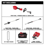 Milwaukee M18 FUEL 10 in. Brushless Cordless Pole Saw Kit with QUIK-LOK and 8.0Ah Battery