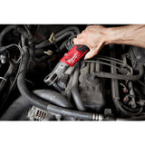 Milwaukee M12 FUEL 12V Lithium-Ion Brushless Cordless 3/8 in. Ratchet and 1/4 in. Impact Wrench with Two 3.0 Ah Batteries