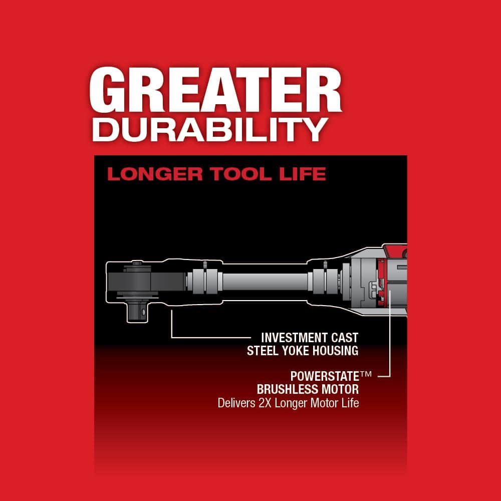 Milwaukee M12 FUEL 12V Brushless Cordless 3/8 in. Extended Reach Ratchet Kit with Metric Ratcheting Wrench Set