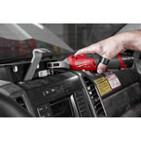Milwaukee M12 FUEL 12V Cordless High-Speed 1/4 in. Ratchet Kit with 1/4 in. Drive Metric Deep Well Impact Socket Set (14-Piece)