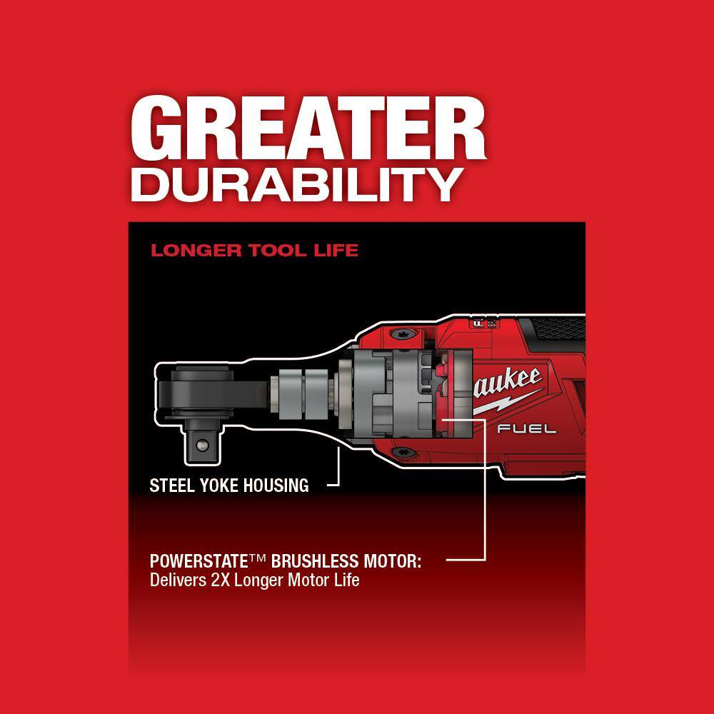 Milwaukee M12 FUEL 12V Lithium-Ion Brushless Cordless High Speed 3/8 in. Ratchet Kit W/M12 Grease Gun