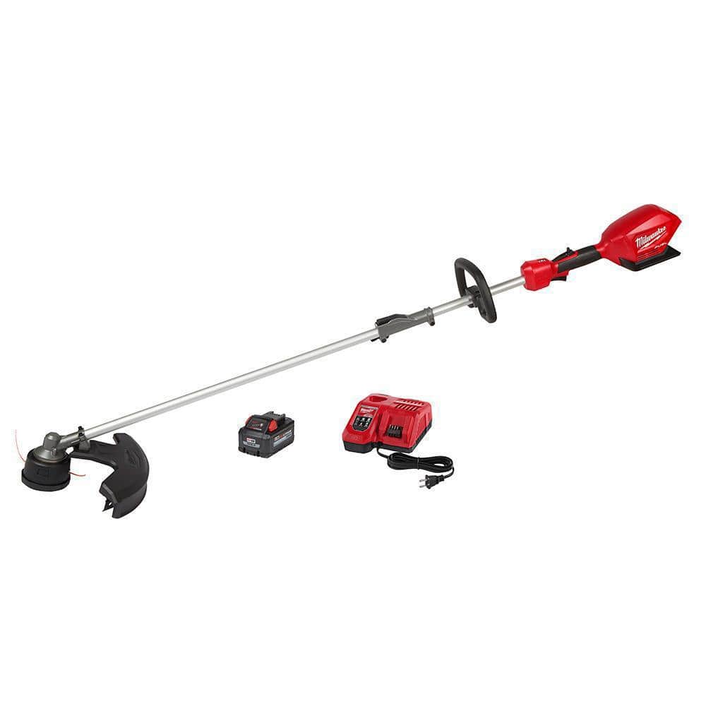 Milwaukee M18 FUEL 18V Lithium-Ion Brushless Cordless String Trimmer w/ QUIK-LOK, XC8.0 Battery & Rapid Charger (Kit)