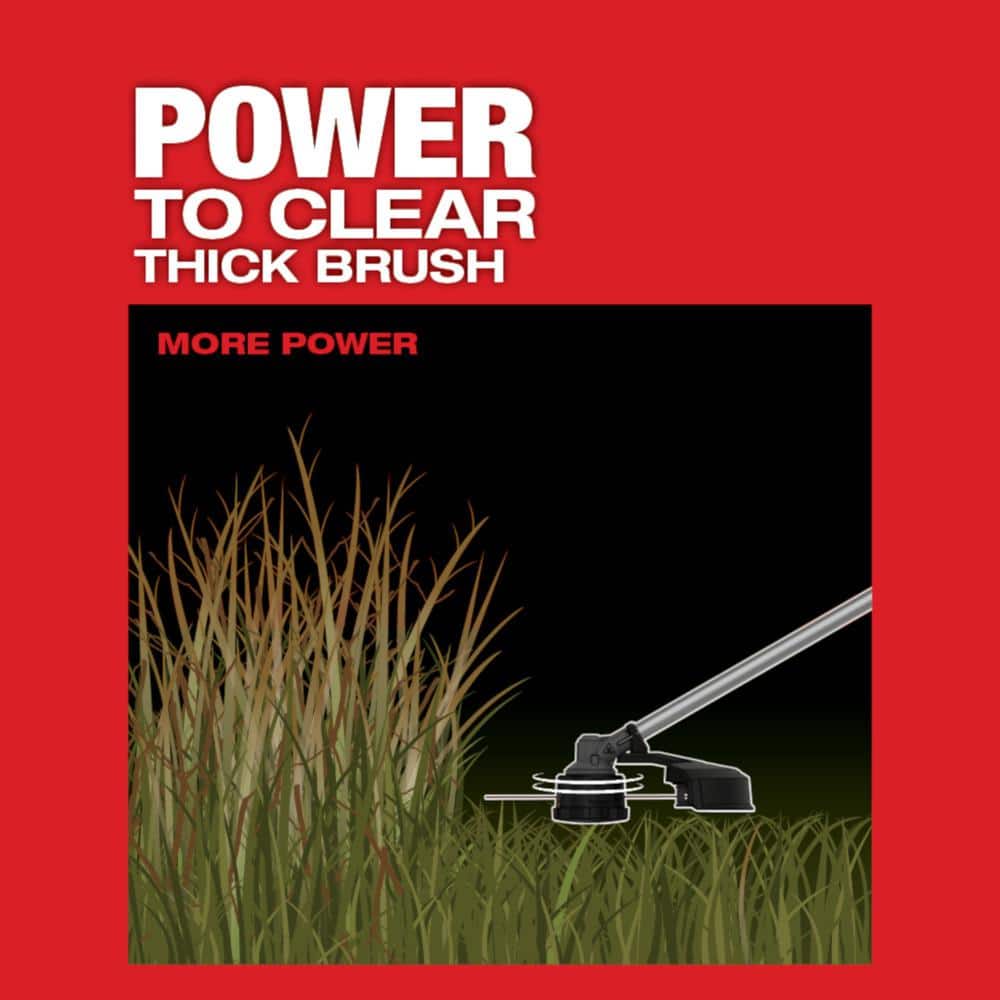Milwaukee M18 FUEL 18V Lithium-Ion Brushless Cordless String Trimmer w/ QUIK-LOK, XC8.0 Battery & Rapid Charger (Kit)
