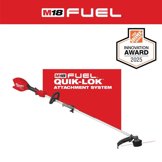 Milwaukee M18 FUEL 18V Brushless Cordless String Trimmer w/ QUIK-LOK Attachment Capability (Tool-Only, 16 in. Swath)