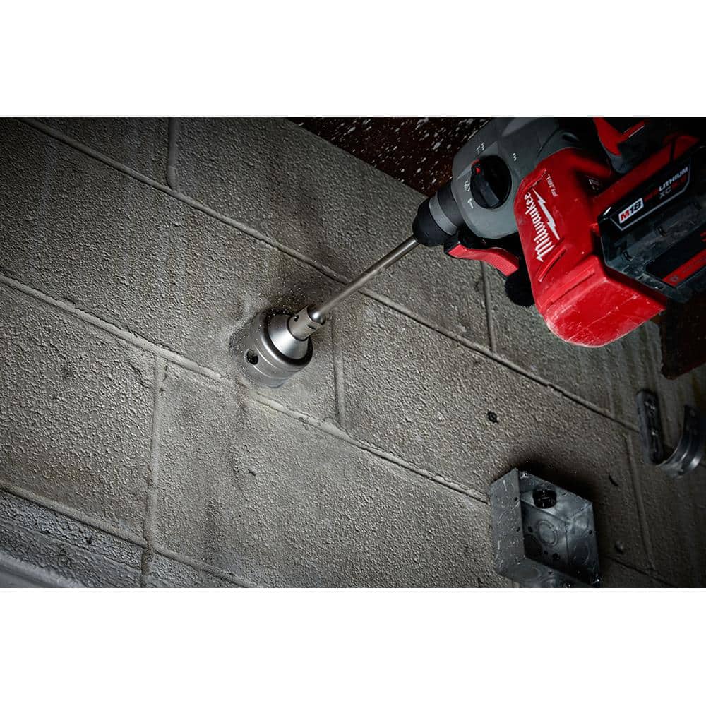 Milwaukee 3/8 in. x 13 in. Carbide SDS-Plus Masonry Core Bit Adapter (2-Piece)