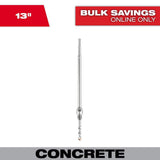 Milwaukee 3/8 in. x 13 in. Carbide SDS-Plus Masonry Core Bit Adapter (2-Piece)