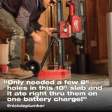 Milwaukee MX FUEL Lithium-Ion Core Drill Rig Kit with (2) FORGE HD12.0 Batteries, Super Charger & Stand, 72V