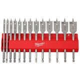Milwaukee Steel Countersink Set with Wood Spade Bit Set (16-Piece)