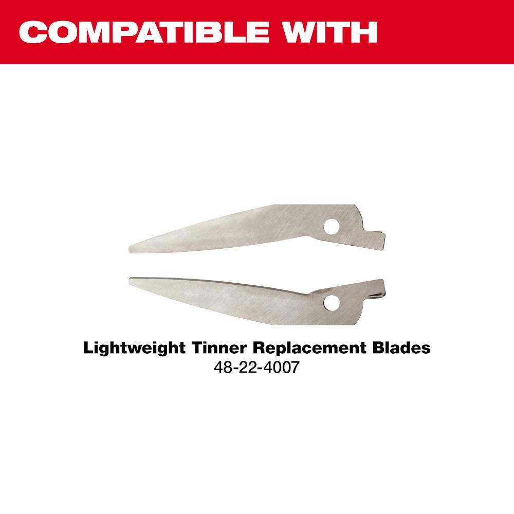 Milwaukee 13 in. Lightweight Tinner Snips with 3-1/2 in. Replaceable Blades
