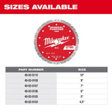 Milwaukee 4.5 in. DIAMOND MAX General Purpose Turbo Diamond Blade