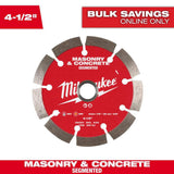 Milwaukee 7 in. Segmented Masonry & Concrete Diamond Blade, DM 7/8"–5/8" Arbor, 8,730 RPM
