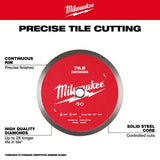 Milwaukee 4.5 in. Continuous Tile Diamond Blade