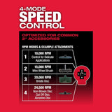 Milwaukee M12 FUEL 12-Volt Brushless Cordless 1/4 in. Right Angle Die Grinder, Tool-Only (Model 2485-20)