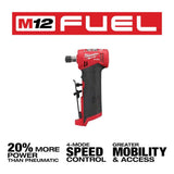 Milwaukee M12 FUEL 12V Brushless Cordless 1/4 in. Right & Straight Die Grinder Kit w/ (2) M12 CP 2.5Ah Batteries
