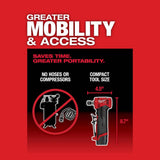 Milwaukee M12 FUEL 12-Volt Brushless Cordless 1/4 in. Right Angle & Straight Die Grinder Kit with (2) 2.0Ah Batteries